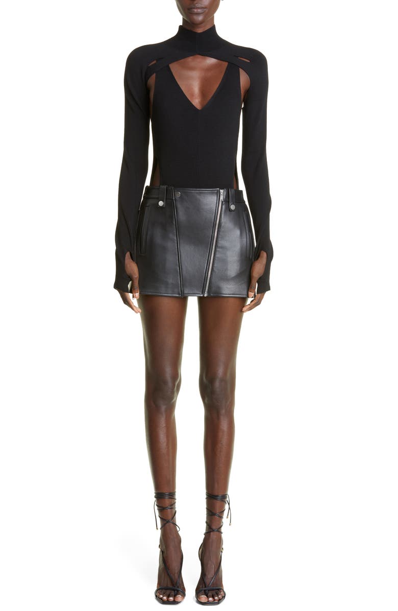 Dion Lee Lock Slit Layered Merino Wool Sweater, Alternate, color, 