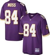 Mitchell & Ness Men's Mitchell & Ness Randy Moss Purple Minnesota Vikings Big & Tall 1998 Retired Player Replica Jersey