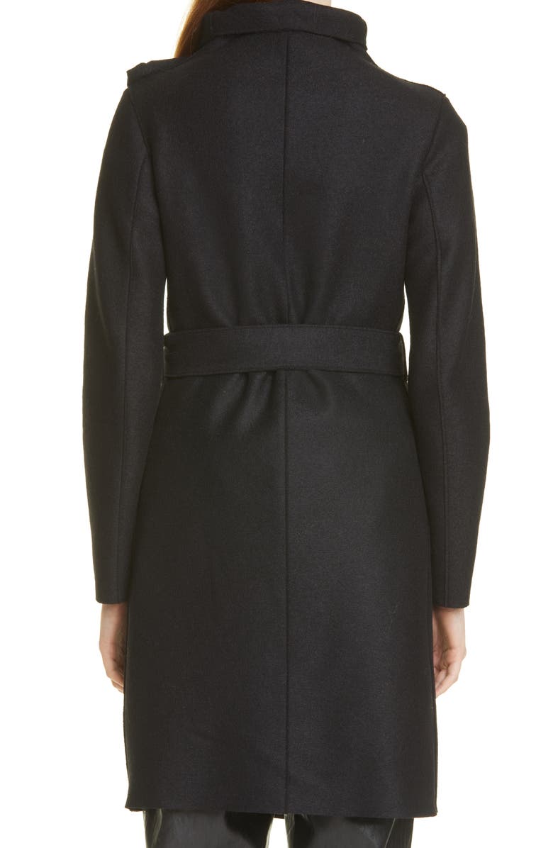Harris Wharf London Volcano Belted Pressed Wool Coat, Alternate, color, 