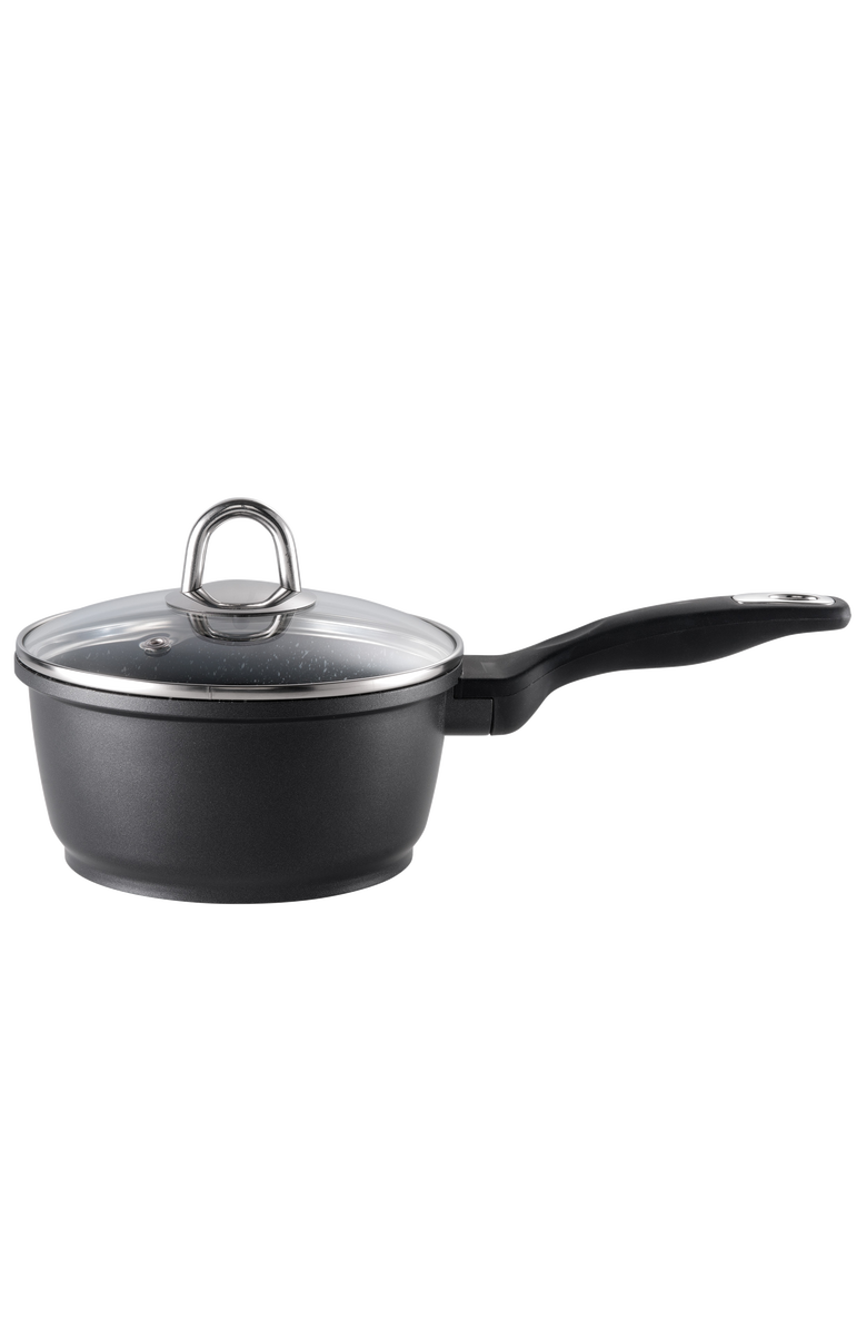 Cuisine::pro<sup>®</sup> GRANITE Saucepan with Lid 1.3qt, Main, color, Black