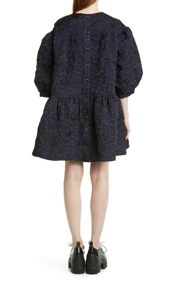 Simone Rocha Floral Cloqué Bustier Minidress, Alternate, color, 