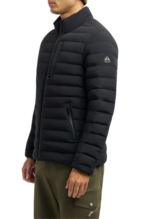 Moose Knuckles Laki Water Repellent Quilted Down Jacket In Black