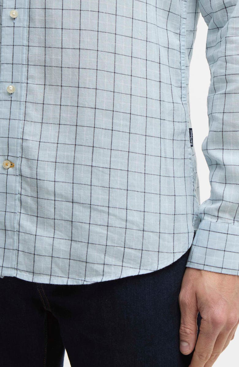 Barbour Belleview Tattersall Button-Up Shirt, Alternate, color, Sky