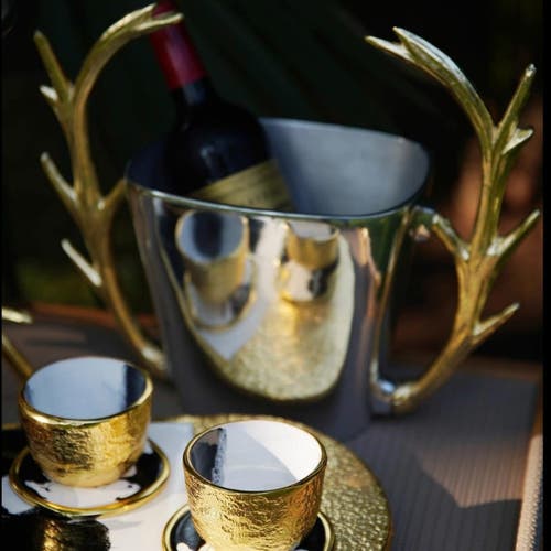Lunares Staghorn Champagne Cooler In Metallic