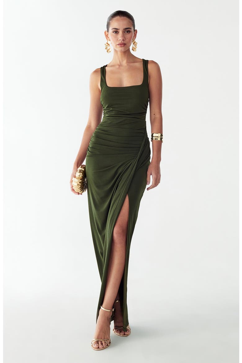Fallen Maxi Dress, Alternate, color, Khaki