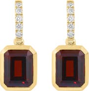 EFFY 14K Yellow Gold Diamond,Garnet Earrings