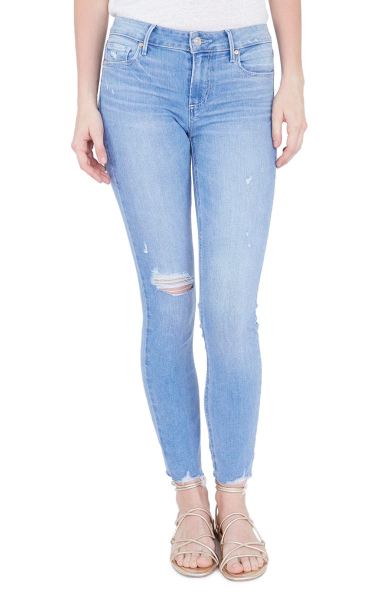 PAIGE Verdugo Ripped Ankle Skinny Jeans, Main, color,