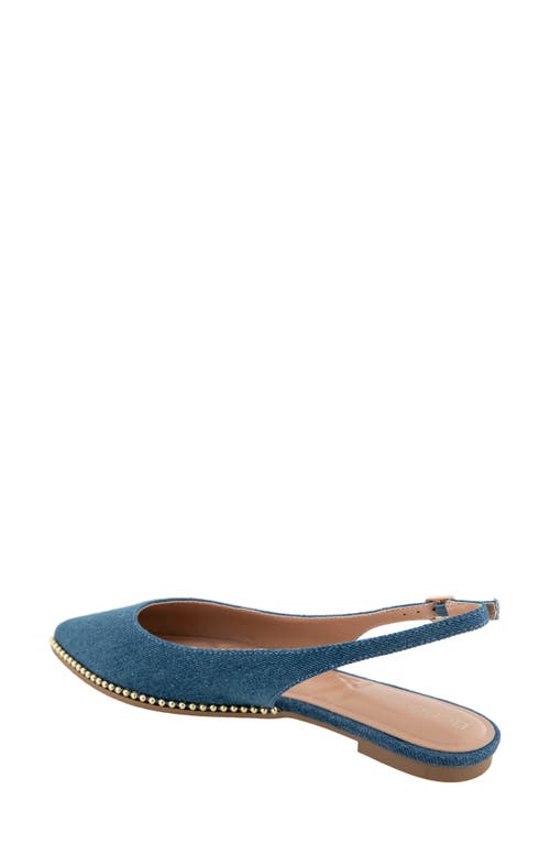 Bcbg Valerie Slingback Pointed Toe Flat In Dark Denim