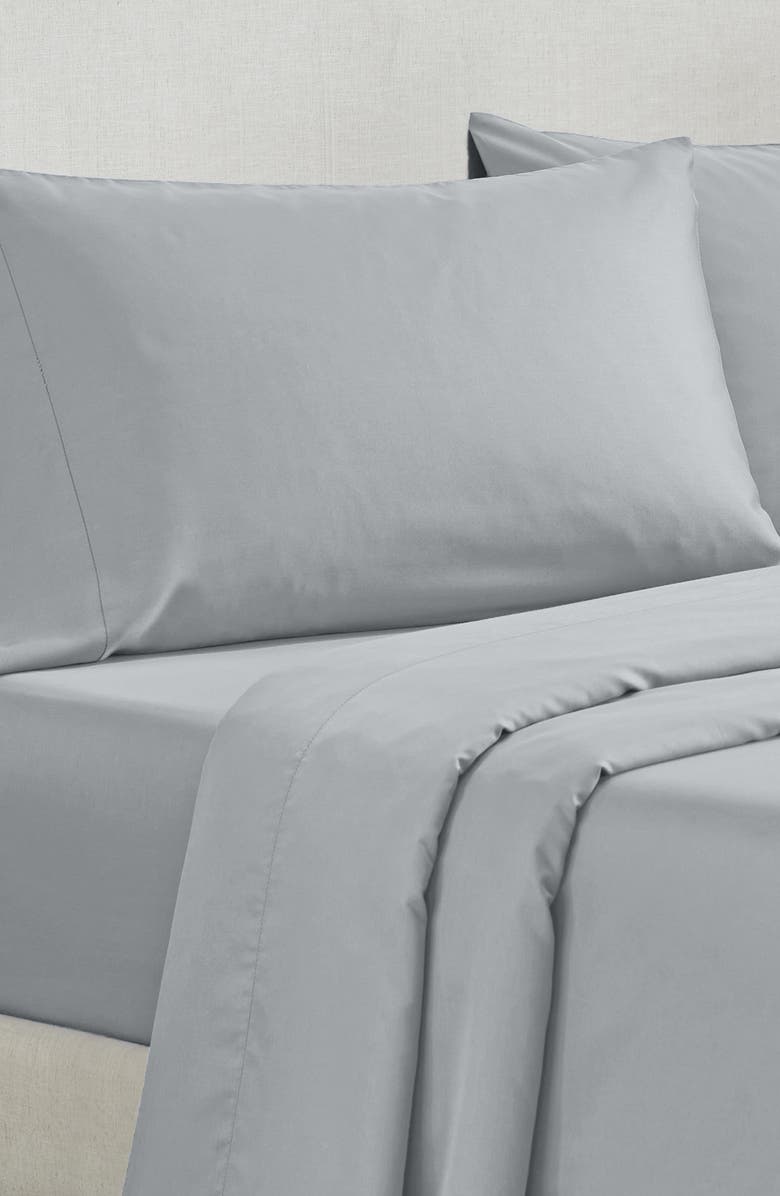 CALIFORNIA DESIGN DEN Grand Indulgence 1000 Thread Count 100% Cotton Sateen Sheet Set, Alternate, color, Light Grey