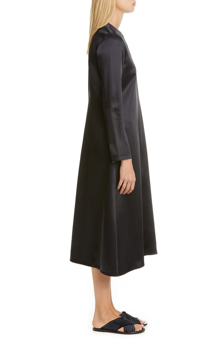 CO Long Sleeve Satin Midi Dress, Alternate, color, 