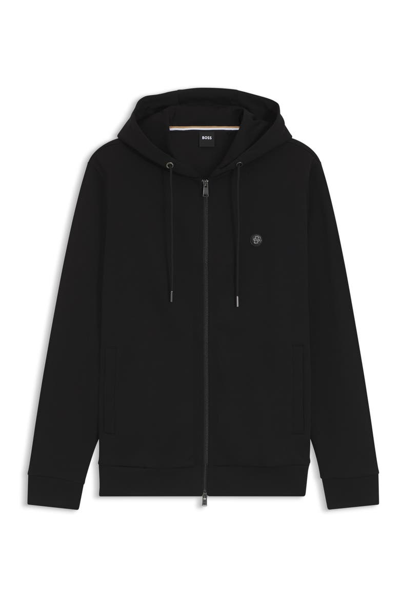 Spence Zip Hoodie, Alternate, color, BLACK