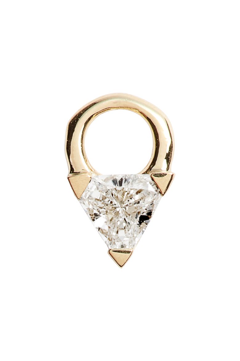 Diamond Triangle Earring Charm, Main, color, 18K YELLOW GOLD/ DIAMOND