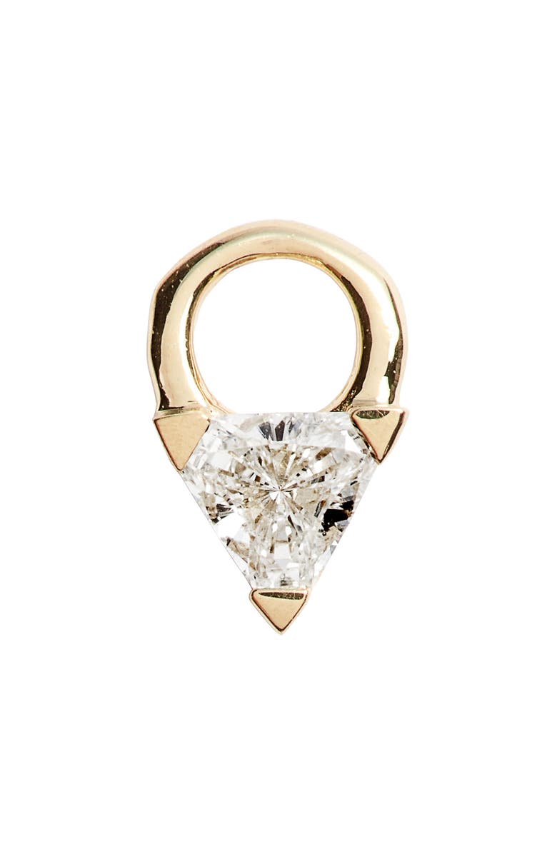 MARIA TASH Diamond Triangle Earring Charm, Main, color, 18K Yellow Gold/ Diamond