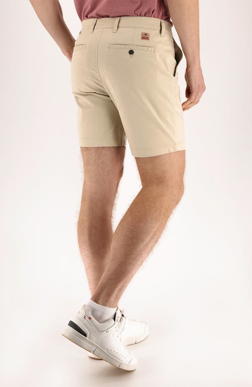 Devil-dog Dungarees 7-inch Performance Stretch Chino Shorts In Brown Rice