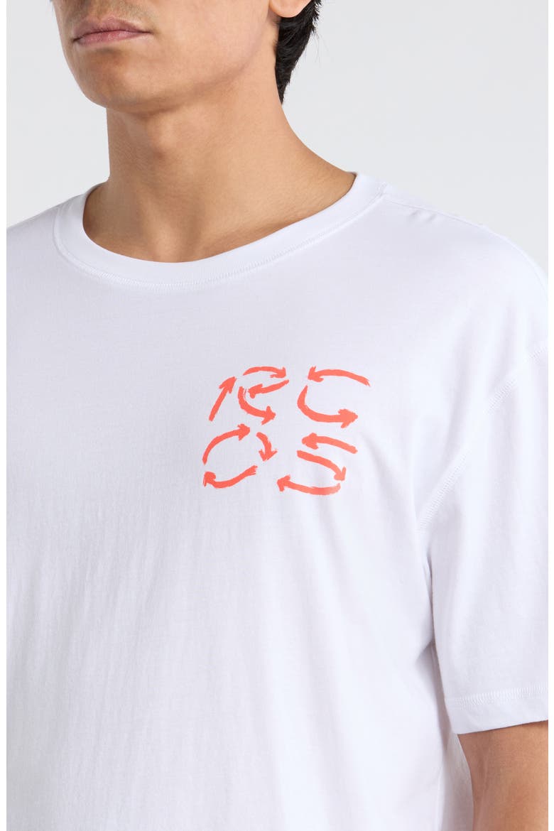 Paint Stroke Graphic Cotton T-Shirt, Alternate, color, WHITE