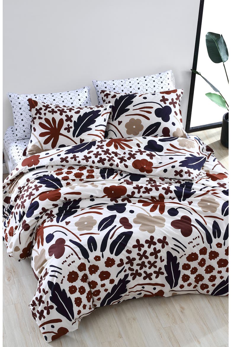 Suvi Duvet Cover & Sham Set, Alternate, color, BROWN