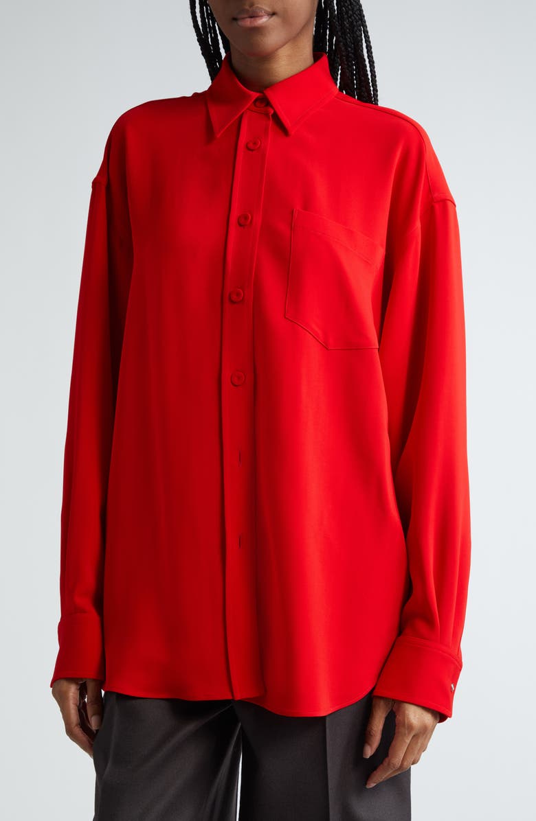 Stella McCartney Oversize Button-Up Shirt, Alternate, color, 
