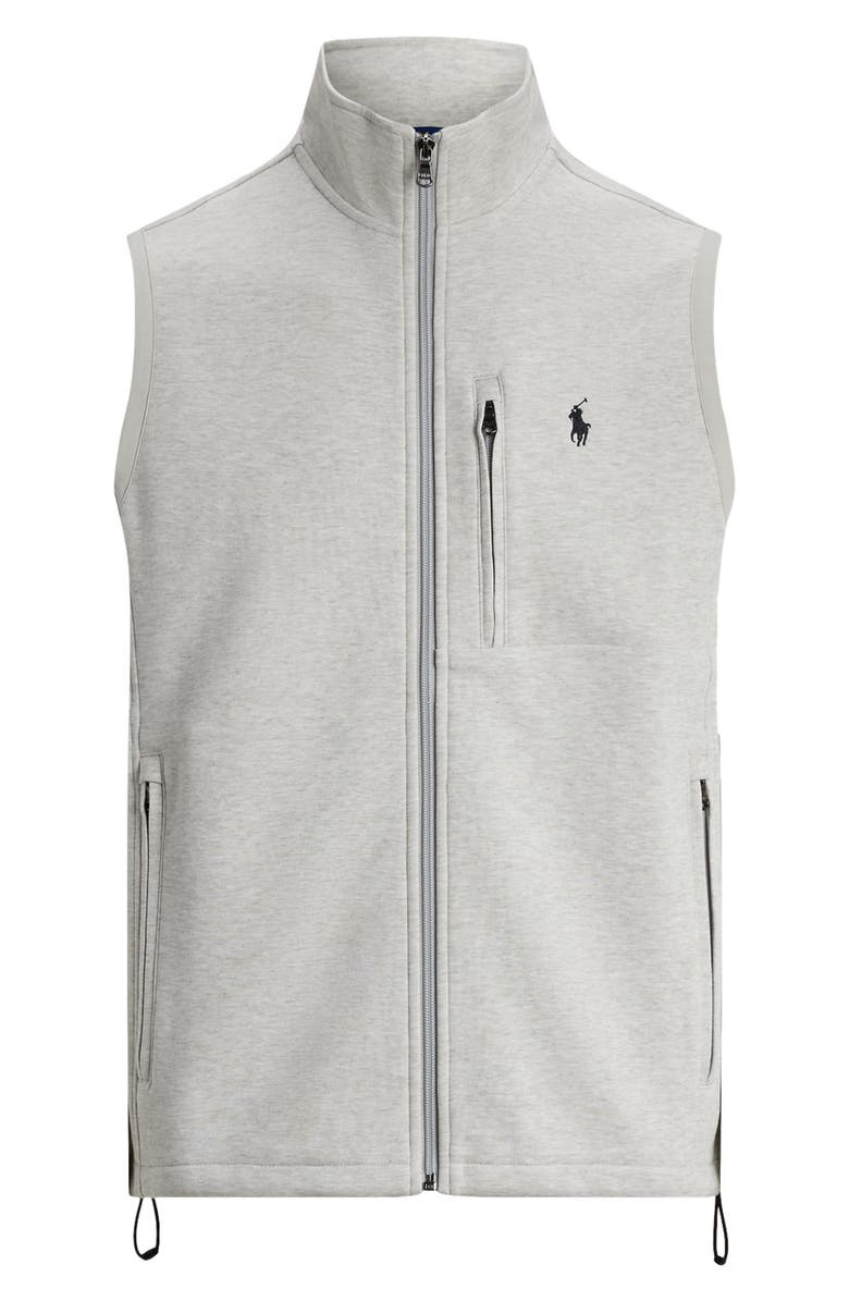 Polo Ralph Lauren Double Knit Zippered Vest, Alternate, color, Light Sport Heather