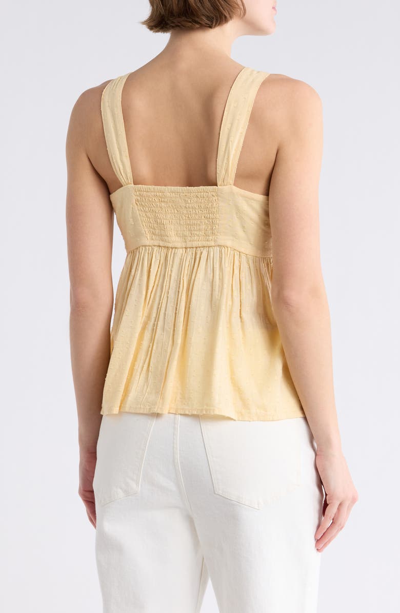 Melrose and Market Clip Dot Button-Up Tank, Alternate, color, Beige Gelato