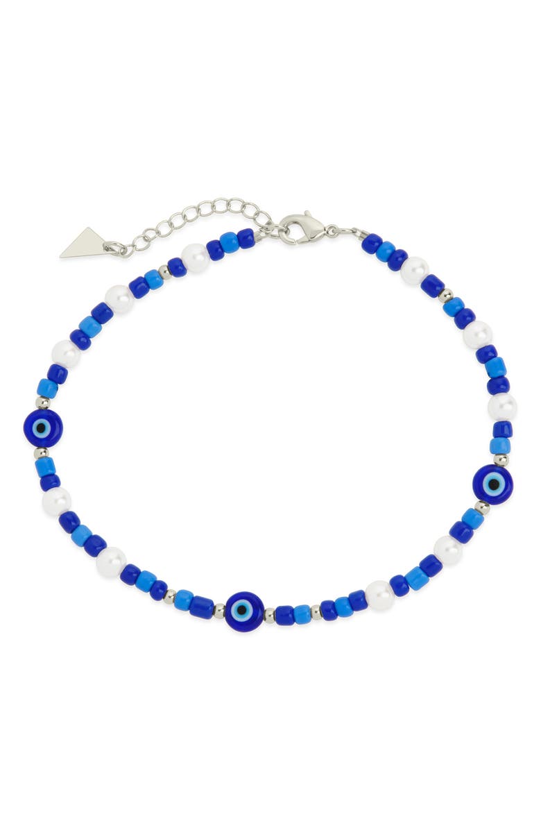 925 Sterlng Slver Blue Evl Eye Bead Charm Fts European Charm