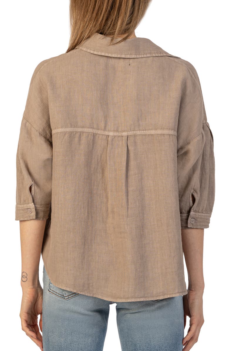KUT from the Kloth Zuma Linen Blend Shirt, Alternate, color, 