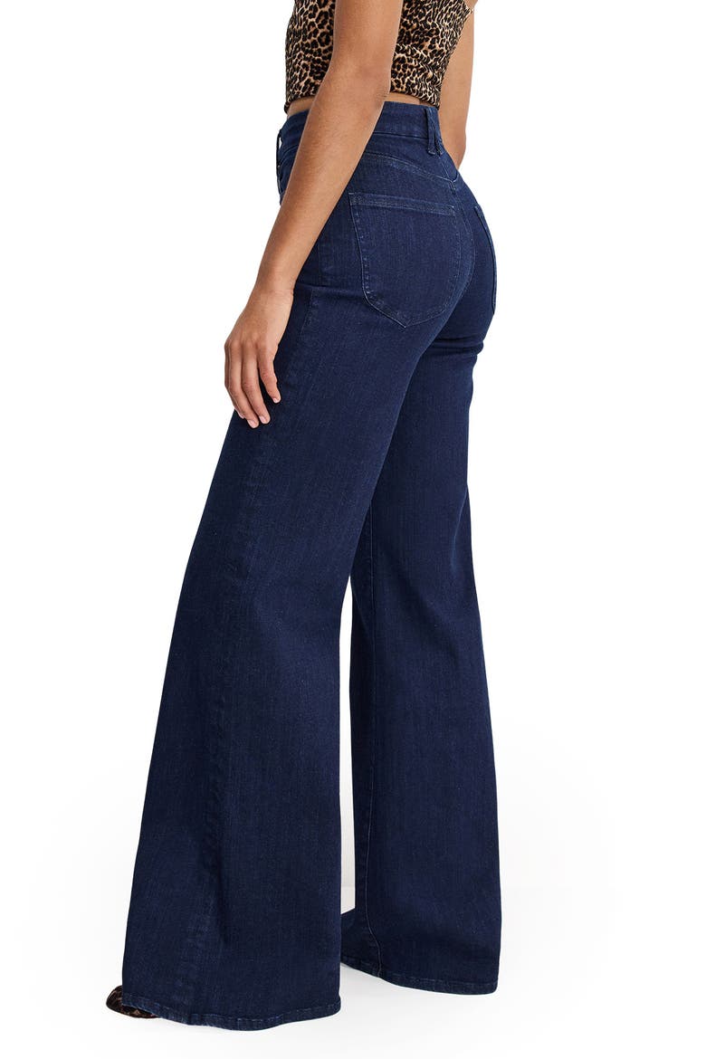Good Waist High Waist Wide Leg Palazzo Jeans, Alternate, color, INDIGO1153