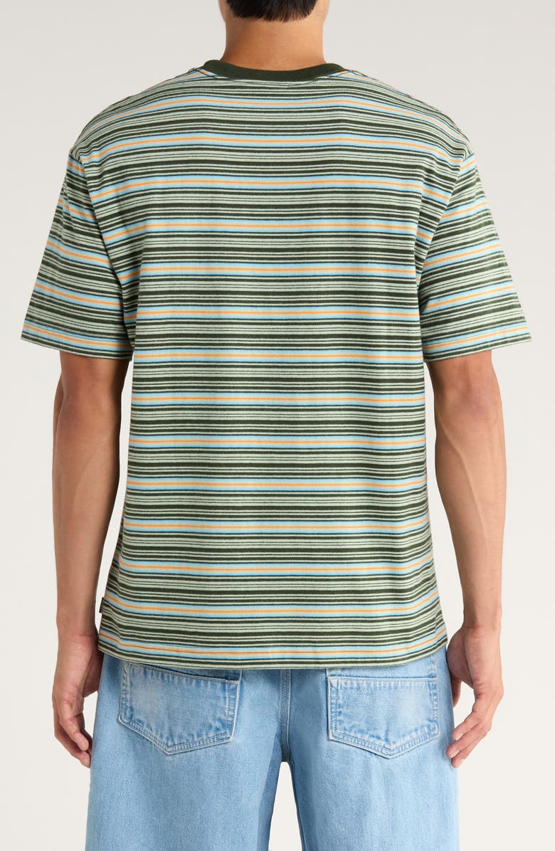 Vans Cameron Stripe Cotton T-Shirt, Alternate, color, Gray Olive