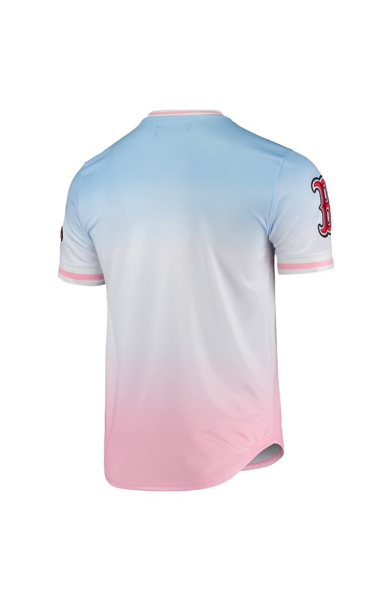 PRO STANDARD Men's Pro Standard Blue/Pink Boston Red Sox Ombre T-Shirt, Alternate, color, 