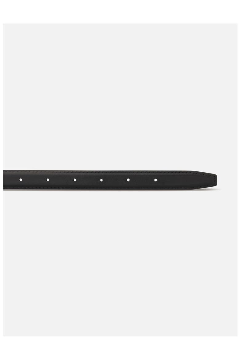 The Square Buckle Leather Belt, Alternate, color, BLACK