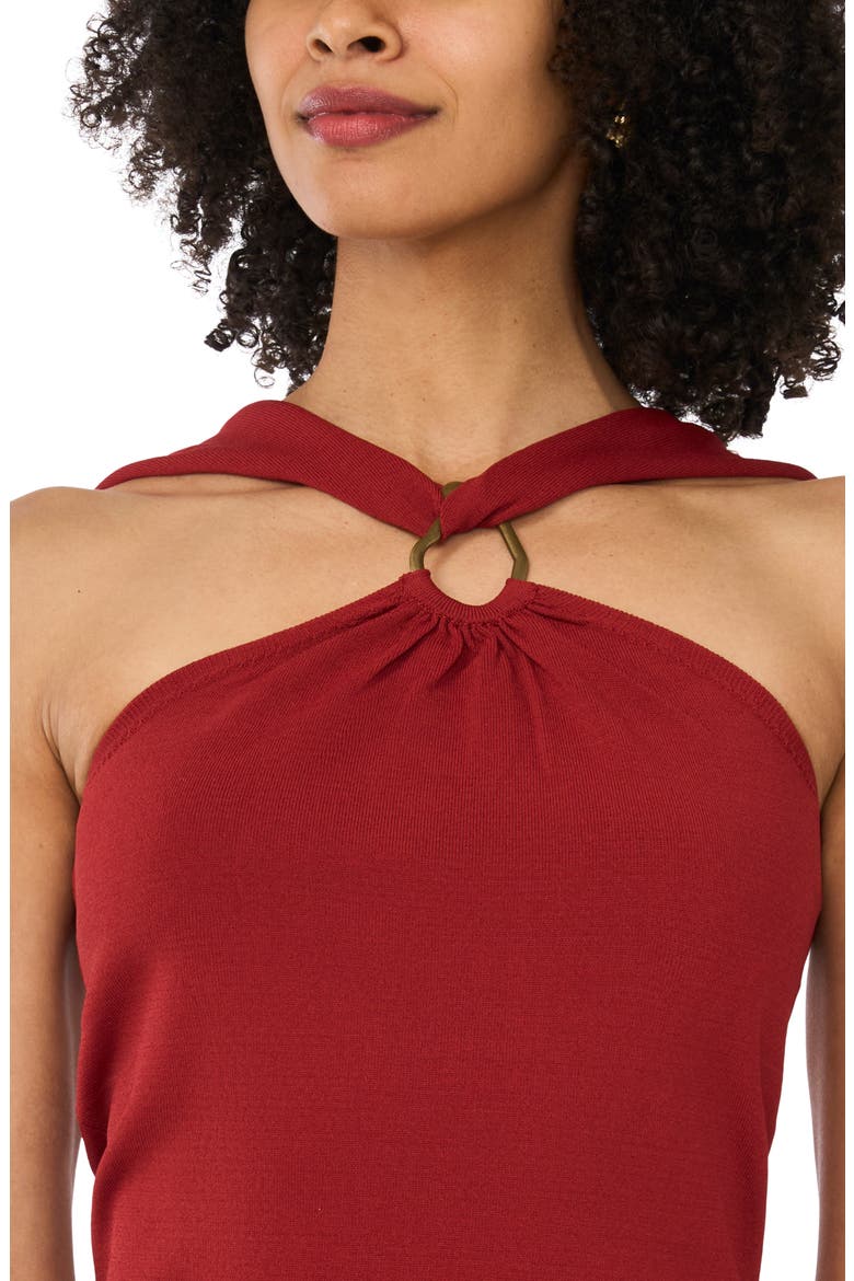 Metal Ring Detail Knit Tank, Alternate, color, BURNT UMBER