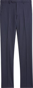 Zanella Noah Pinstripe Wool Blend Dress Pants