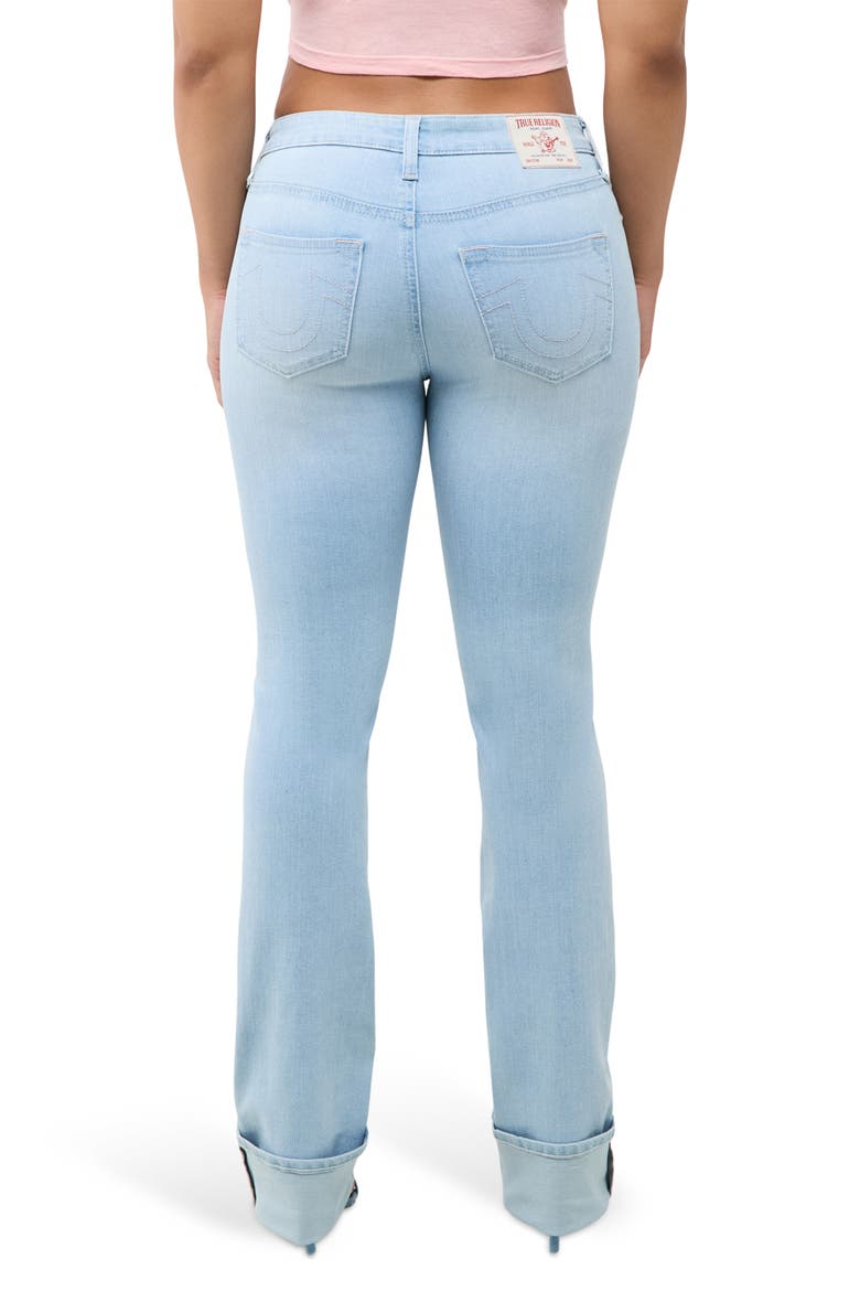 Billie Cuffed Mid Rise Straight Leg Jeans, Alternate, color, LIGHT RAINWATER WASH