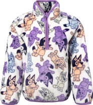 BLUEY Plush Fleece Half-Zip Sweatshirt