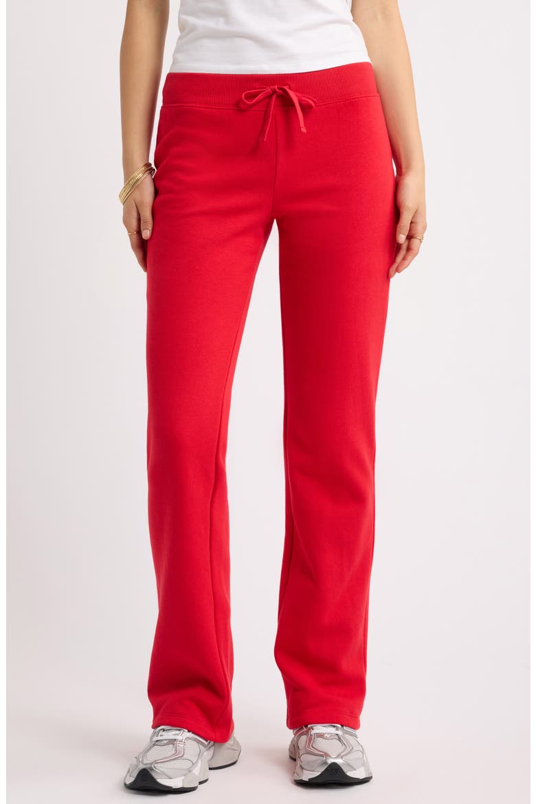 Slim Bootcut Pants, Main, color, RED PEPPER