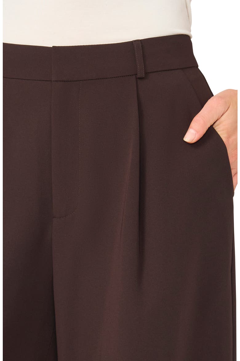 Pleated Wide Leg Trousers, Alternate, color, CHOCOLATE PLUM