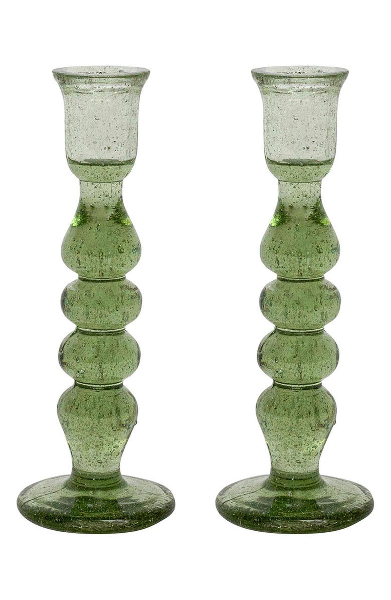 Juliska Provence Set of 2 Candlesticks, Main, color, Basil