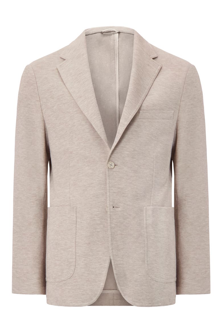 Unstructured Comfort Knit Cotton Blend Sport Coat, Alternate, color, TAN