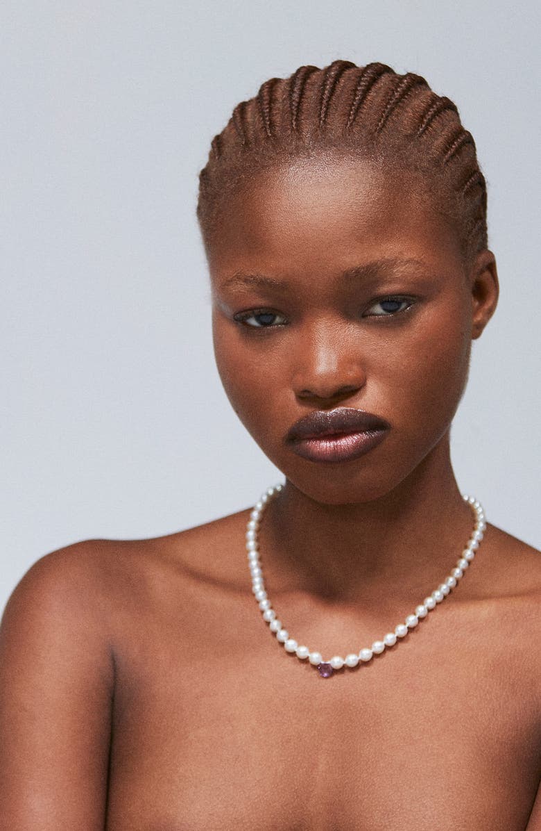 POLITE WORLDWIDE Princess Freshwater Pearl & Amethyst Necklace, Alternate, color, 