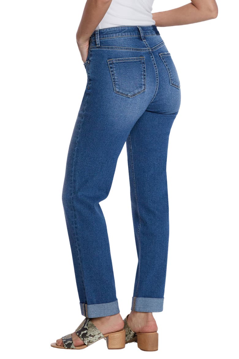 Cuffed Wide Leg Boyfriend Jeans, Alternate, color, PALE BLUE