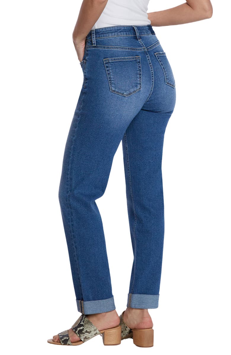 HINT OF BLU Cuffed Wide Leg Boyfriend Jeans, Alternate, color, Pale Blue