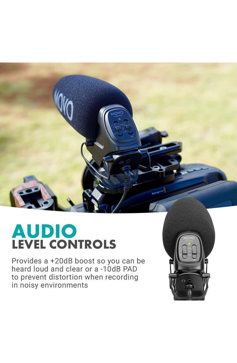 MOVO VXR3031 Shotgun Microphone - Supercardioid On-Camera Shotgun Mic, Alternate, color, Black