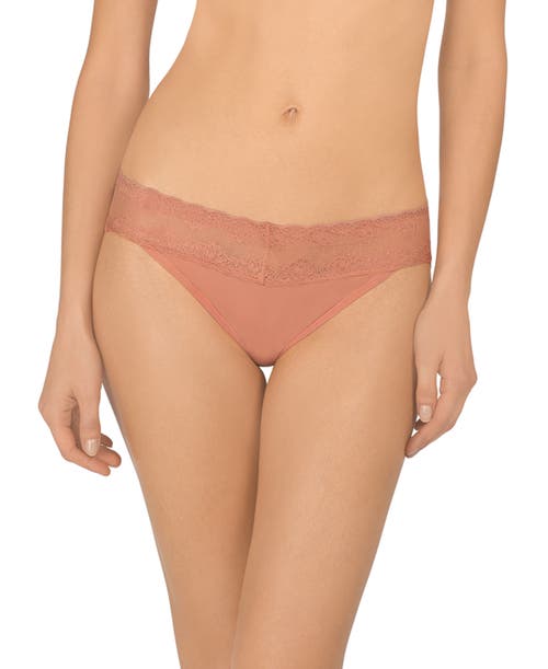 Natori Bliss Perfection Lace Trim One Size Thong 2-pack In Pink