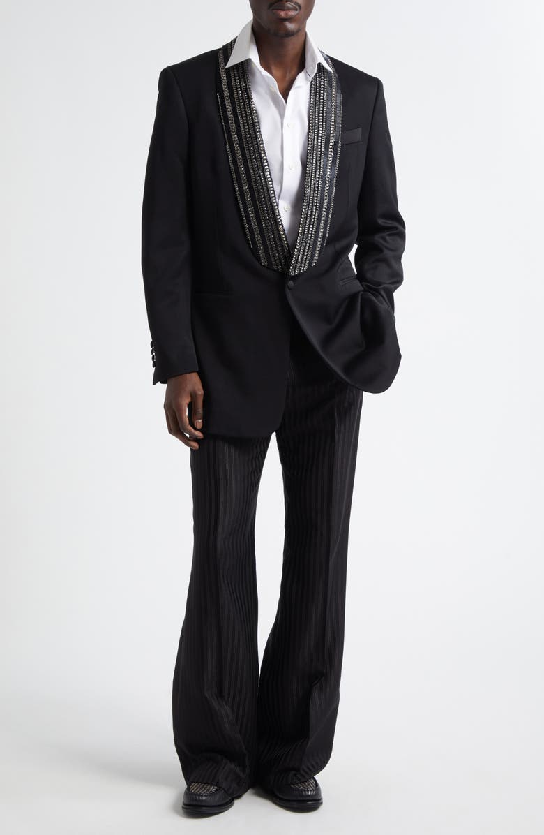 AMIRI Embellished Shawl Collar Blazer, Alternate, color, 