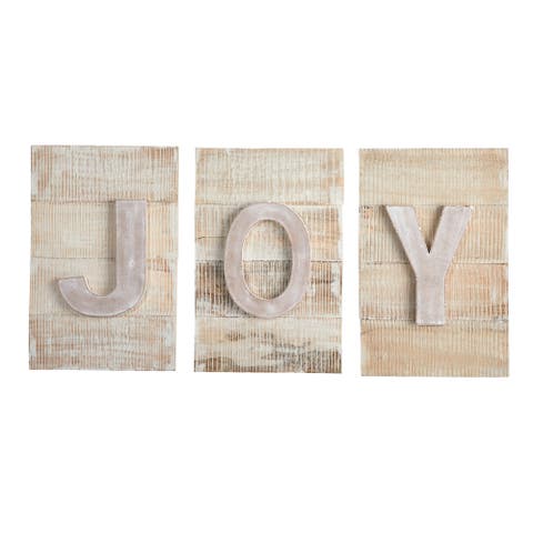 15-in Rustic JOY Wall Art