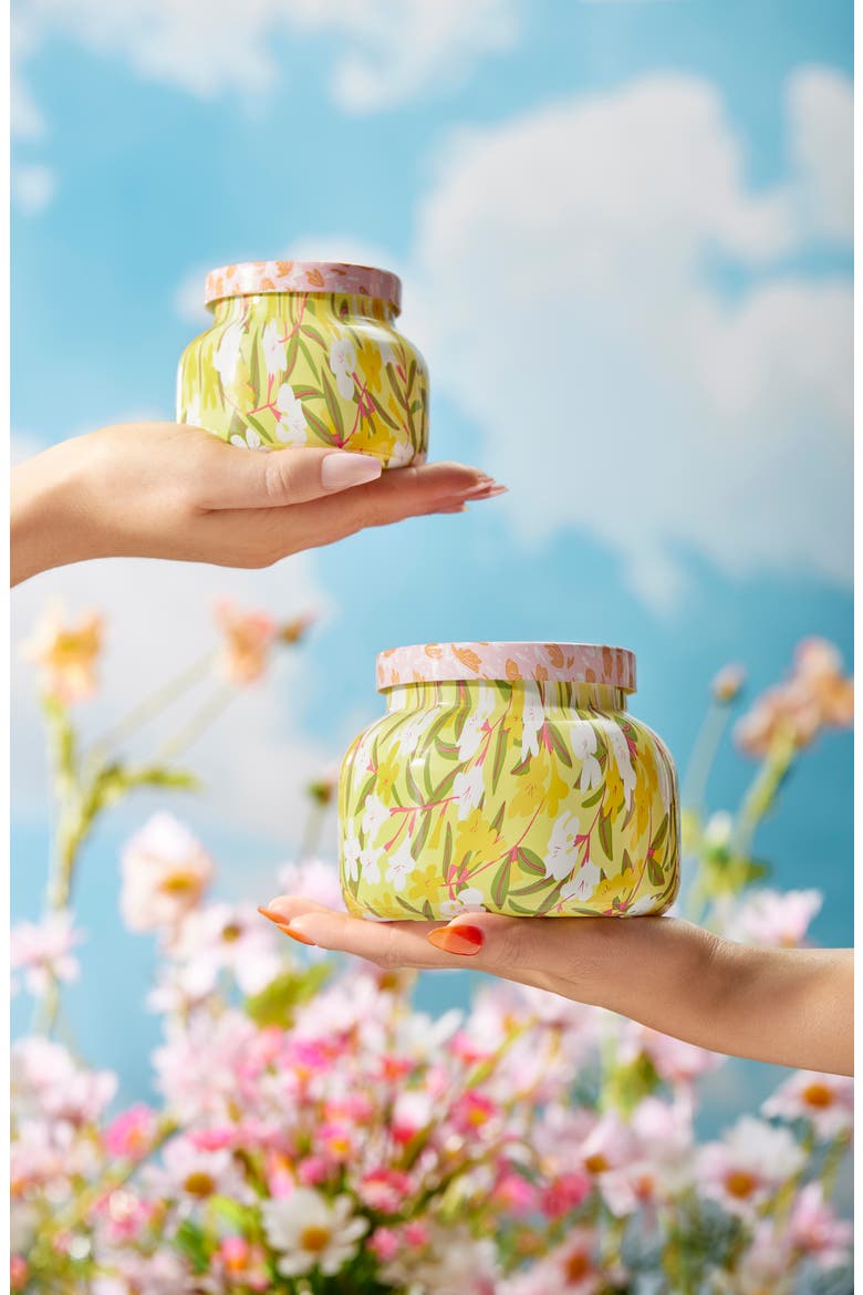 Aloha Orchid Pattern Play Petite Jar Candle, Alternate, color, YELLOW MULTI