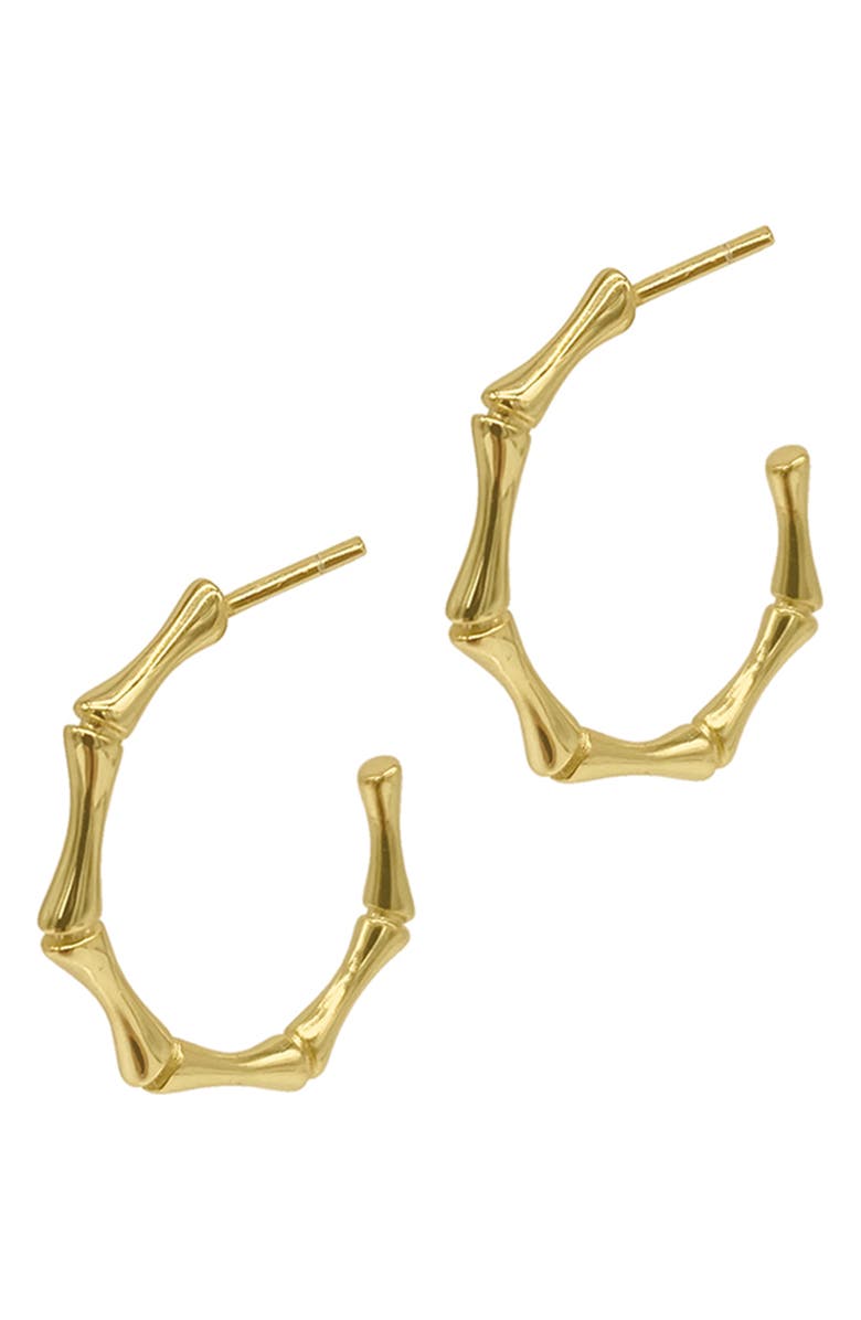 Adornia Bamboo Shaped Hoop Earrings, Alternate, color, 