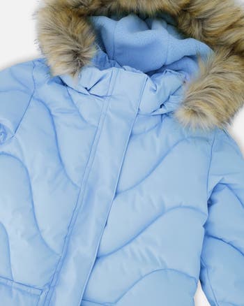 Long Wavy Quilt Puffy Winter Coat