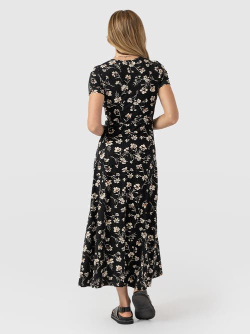 Shop Saint + Sofia Maggie Wrap Short Sleeve Midi Dress