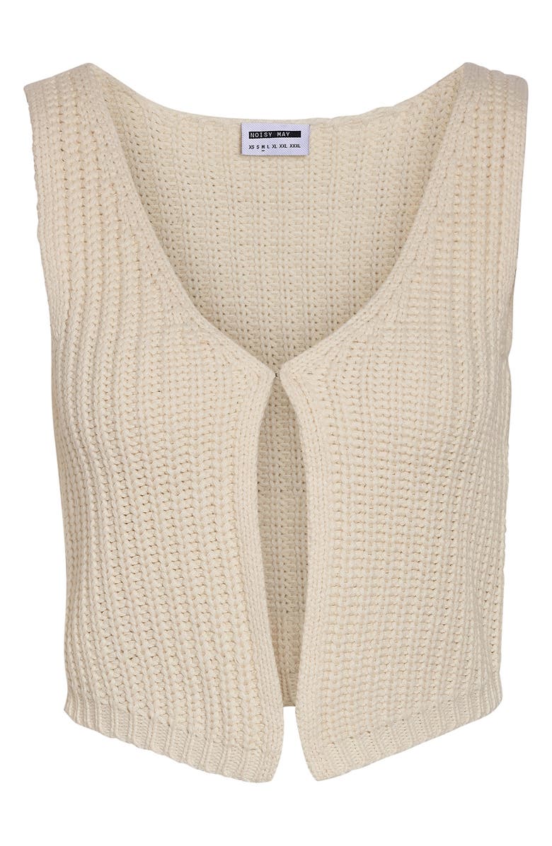 Noisy may Noel V-Neck Knit Vest, Alternate, color, Birch