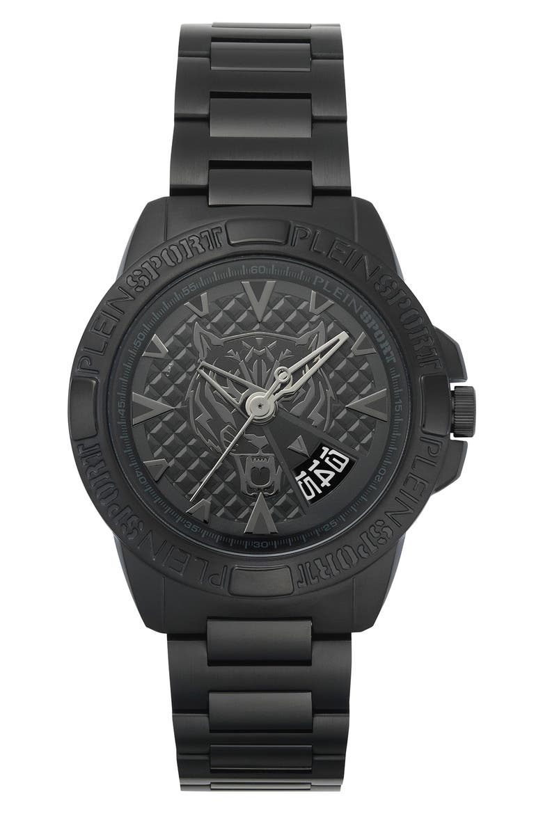 Touchdown Bracelet Watch, 44mm, Main, color, BLACK